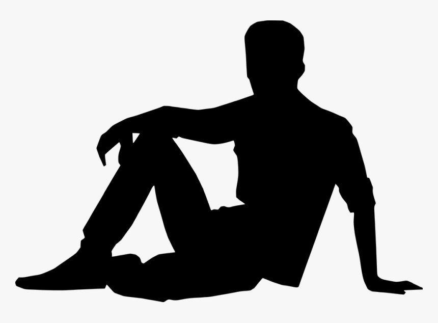 Man Silhouette Vector 15, Buy Clip Art - Man Sitting Silhouette Png, Transparent Png, Free Download