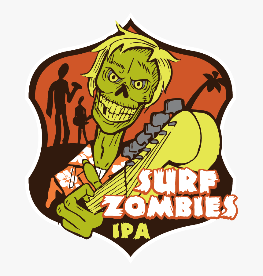 Surf Zombies - Cartoon, HD Png Download, Free Download