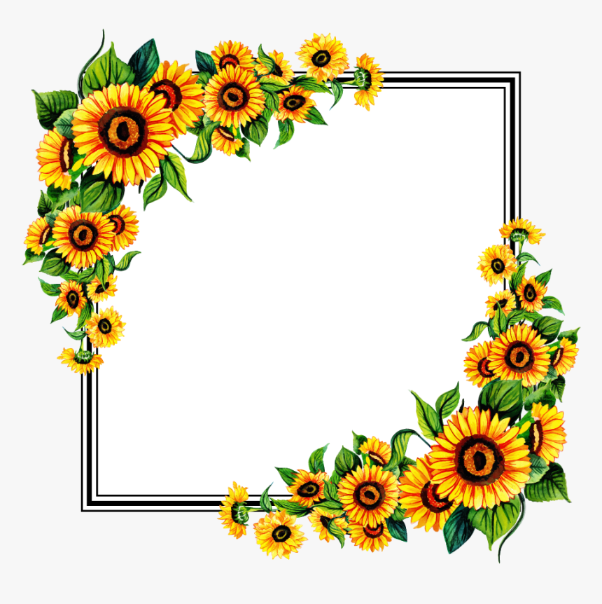 Download Sunflower Frame Transparent Background, HD Png Download ...
