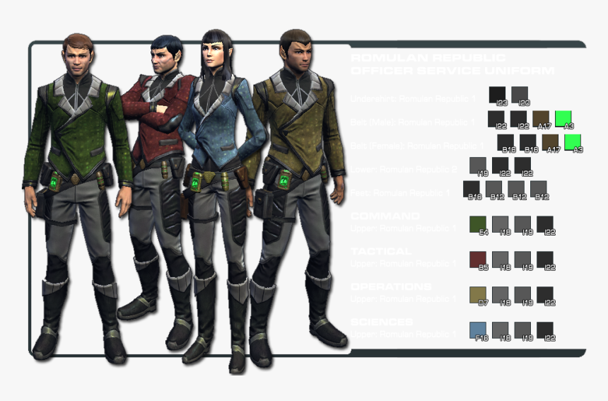 Mciehs1 - Romulan Republic Dress Uniform, HD Png Download, Free Download