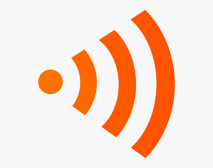 Wifi Logo Right Clip Art - Orange Wifi Icon Png, Transparent Png, Free Download