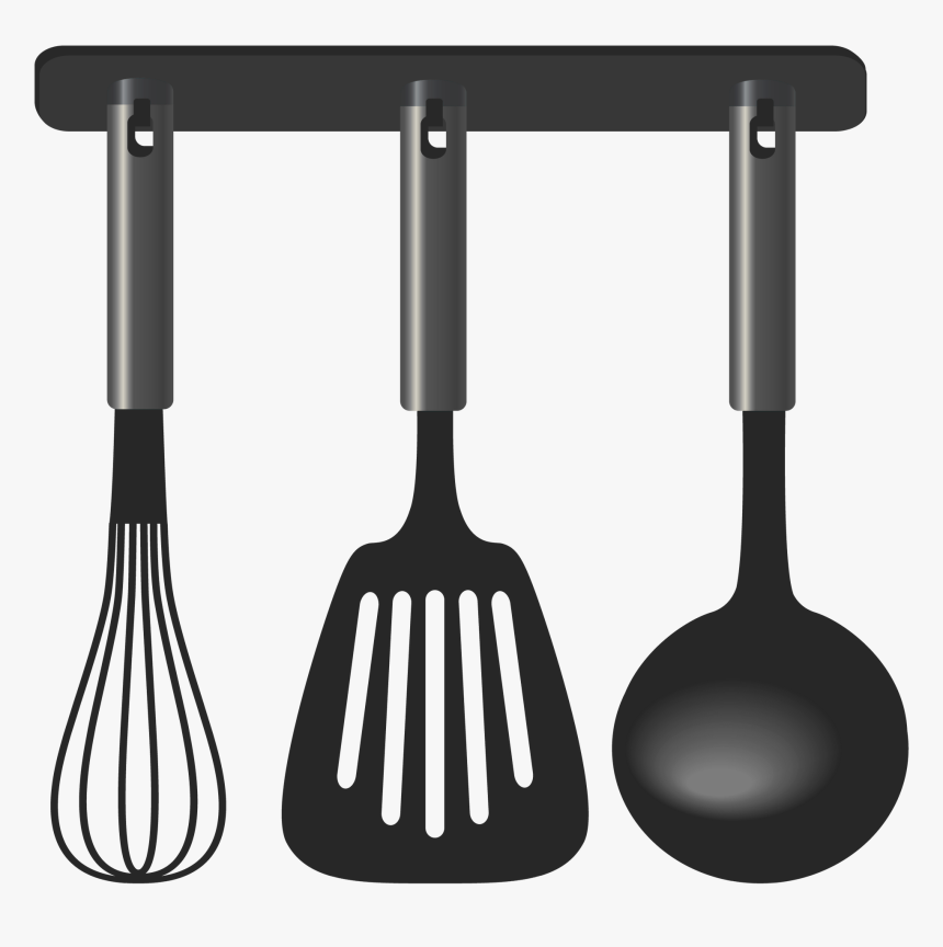 Black Kitchen Tool Set Png Clipart - Utensílios De Cozinha Png, Transparent Png, Free Download