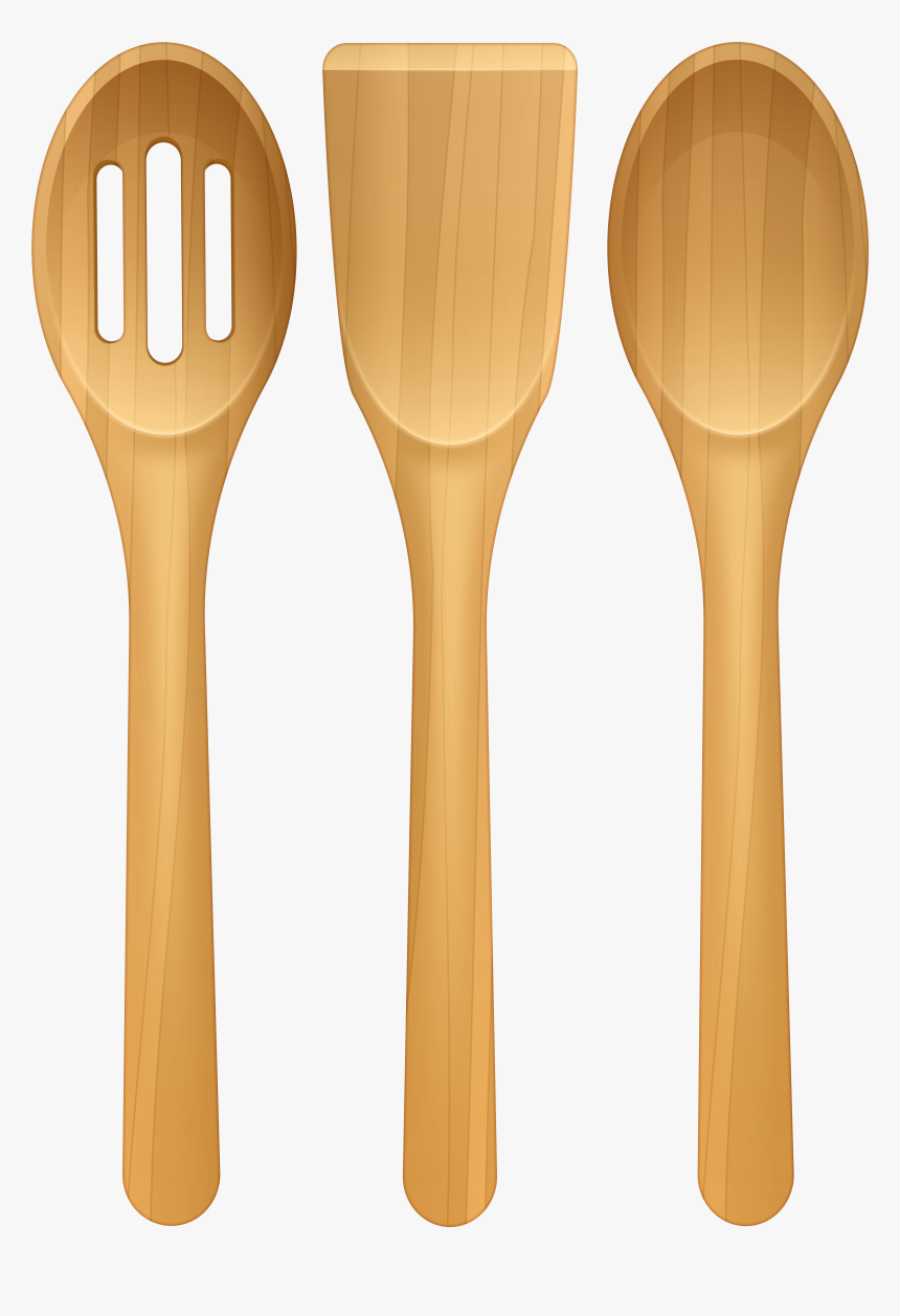 Wooden Kitchen Utensil Set Png Clip Art - Hardwood, Transparent Png, Free Download