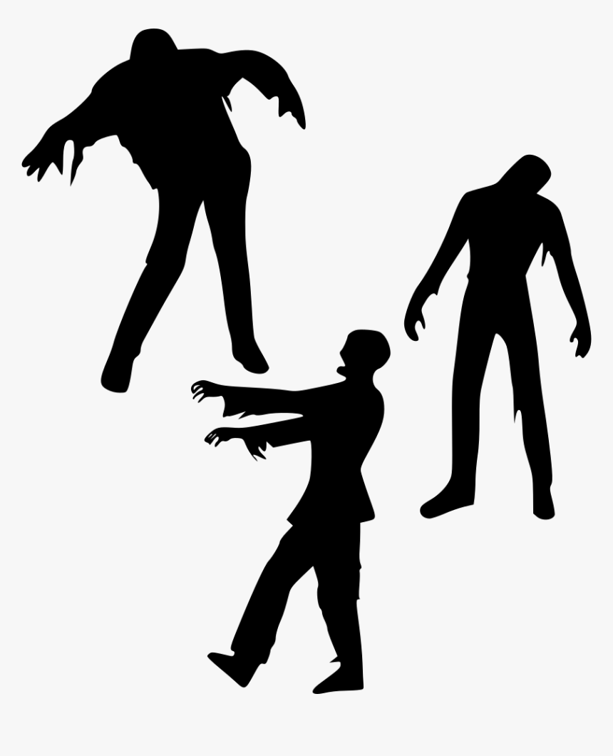 Zombies - Walking Dead Zombie Silhouette, HD Png Download, Free Download