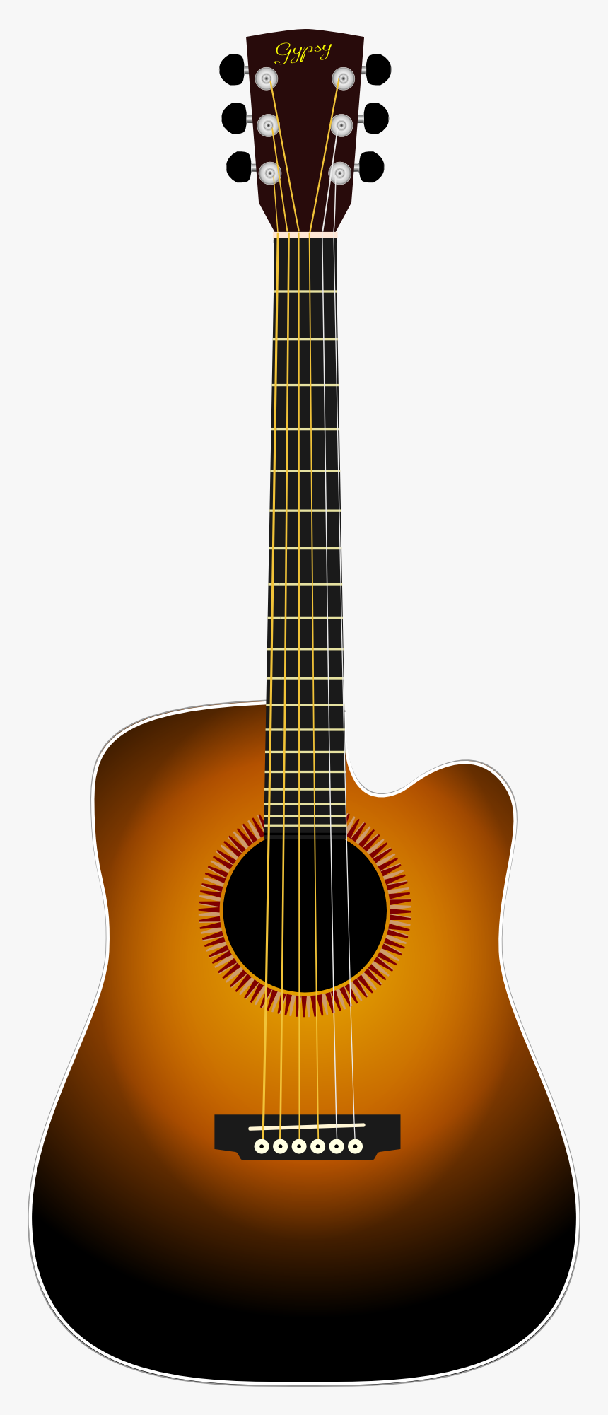 Acoustic Guitar Brown Guitar Png, Transparent Png, Free Download