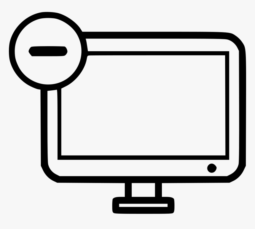 Screen Minus Remove Computer Desktop Monitor - Transparent Computer Setting Icon, HD Png Download, Free Download