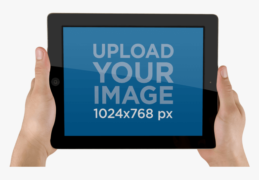 Transparent Tablet Frame Png - Tablet Frame With Hands, Png Download, Free Download