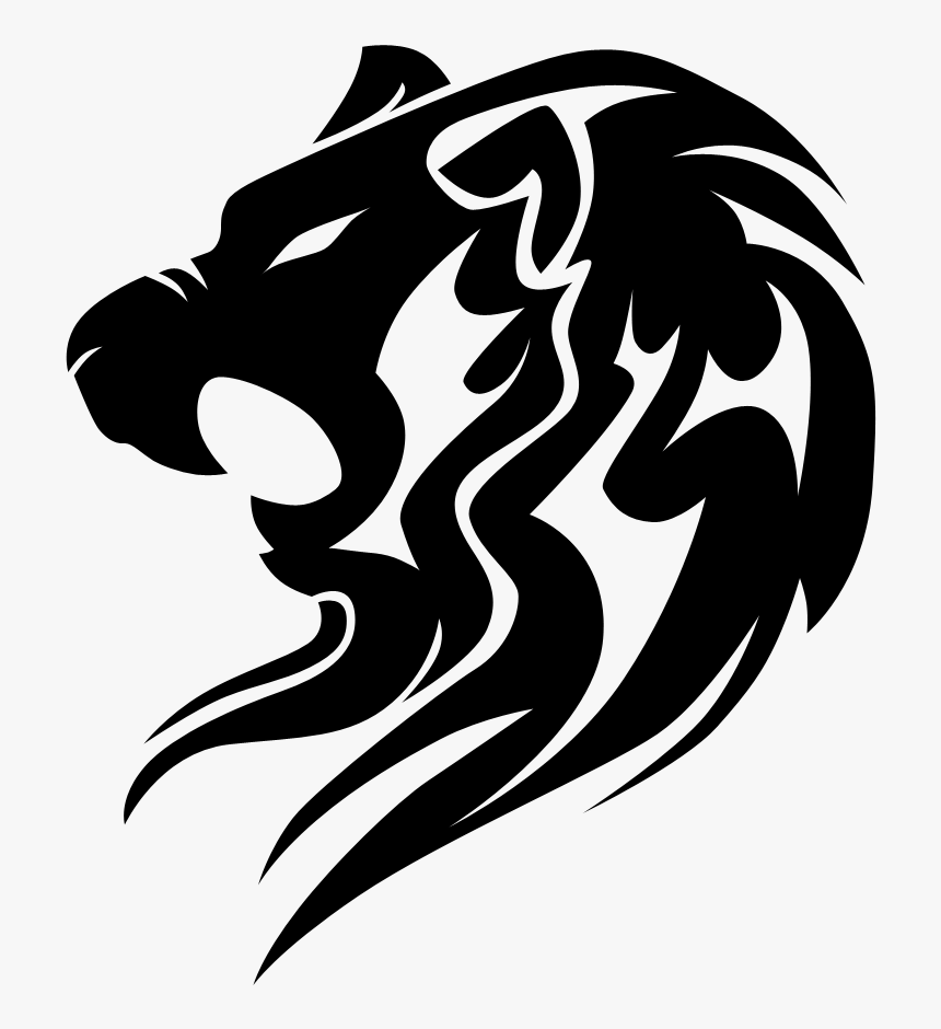 Lion Head Vector Png Download - Lion Head Tribal Tattoo Design, Transparent Png, Free Download