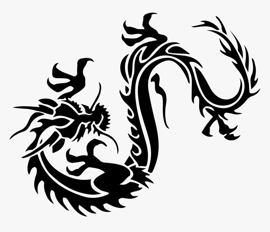 Visual Arts,art,silhouette - Chinese Dragon Vector Transparent, HD Png Download, Free Download