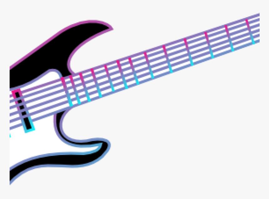 Guitar Cliparts Guitar Clip Art At Clker Vector Clip - Black And White Bass Guitar Clipart, HD Png Download, Free Download