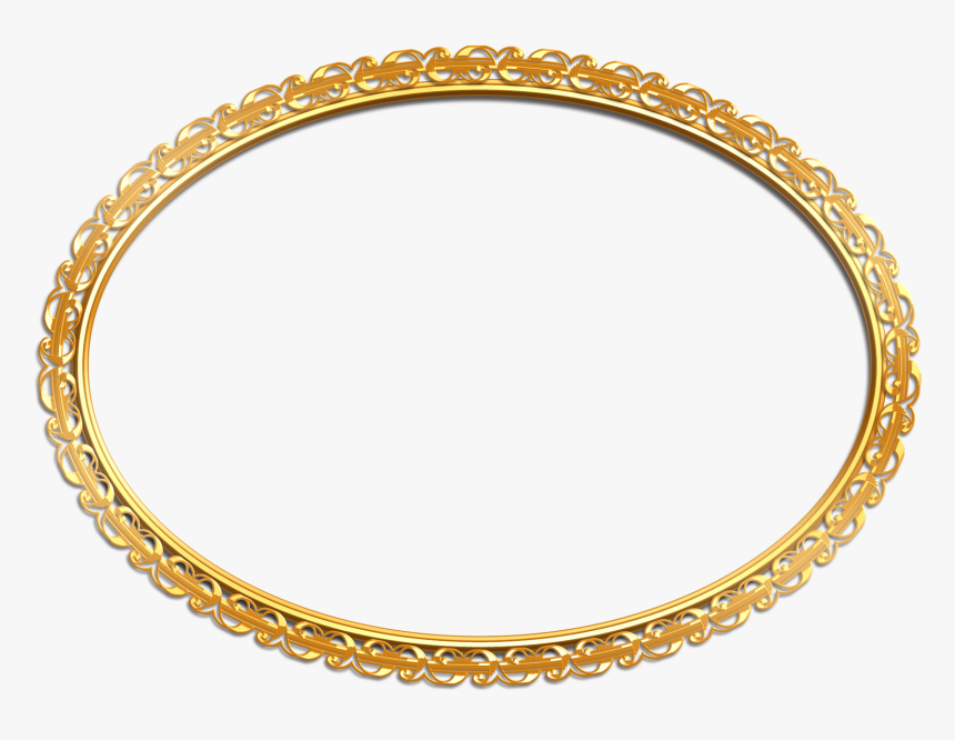 Oval Golden Frame Png, Transparent Png, Free Download