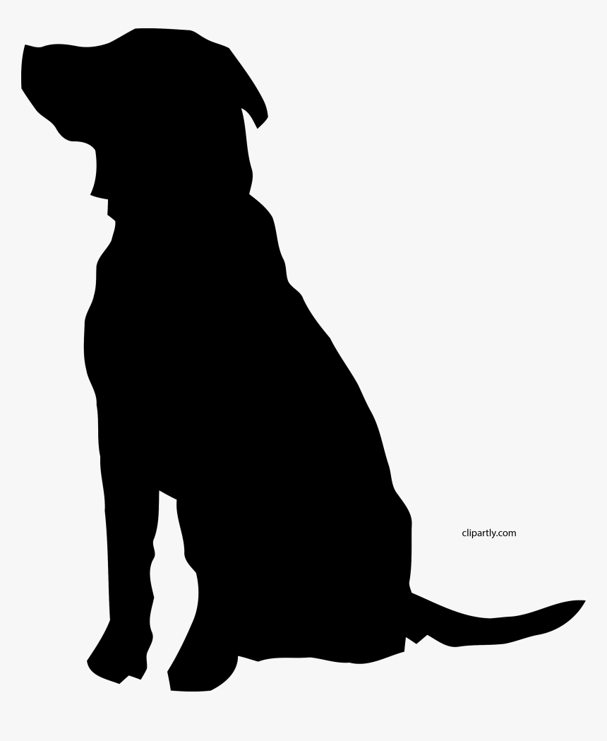 Black Dog Clipart Png Dog Silhouette - Silhouette Dog Clipart Black And White, Transparent Png, Free Download