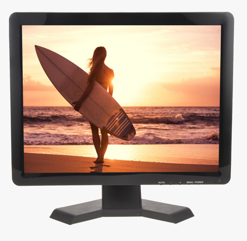 15 Inch Lcd Monitor With Av Rca - Surfer Girl, HD Png Download, Free Download
