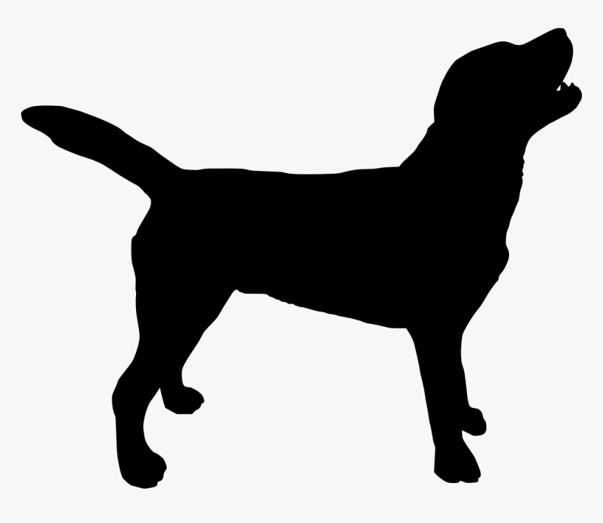 Dog Silhouette Png Free - Transparent Background Dog Silhouette, Png Download, Free Download