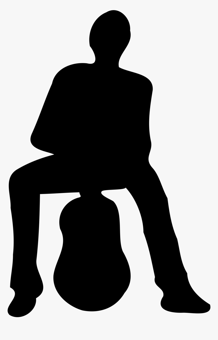 Silhouette Of Man And Guitar Svg Clip Arts - Silhouette Man Guitar Png, Transparent Png, Free Download