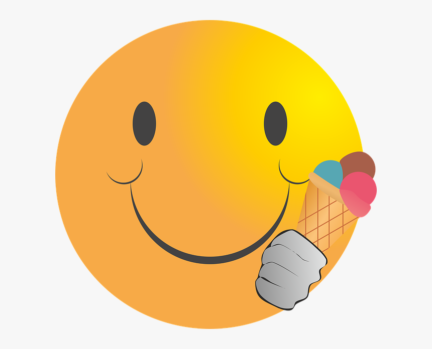 Smiley Png - Smiley Face Ice Cream, Transparent Png, Free Download