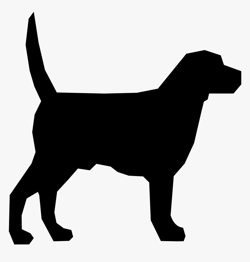 Clip Art Labrador Head Silhouette - Big Black Dog Cartoon, HD Png Download, Free Download