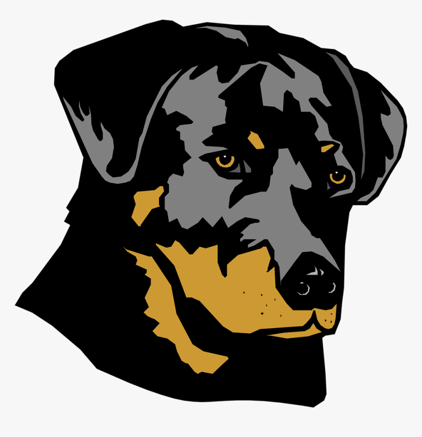 Transparent Dog Head Png - Rottweiler Clipart, Png Download, Free Download