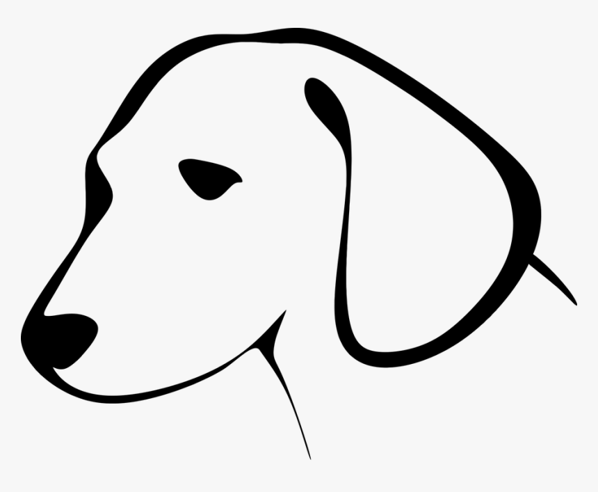 Animal, Canine, Dog, Encouraging, Pet, Silhouette - Dog Head Clipart Black And White, HD Png Download, Free Download