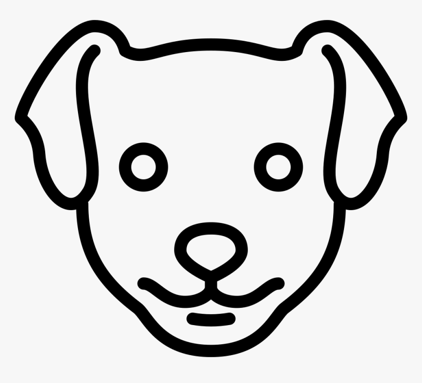 Dog Head Png - Line Drawing Dog Head, Transparent Png, Free Download