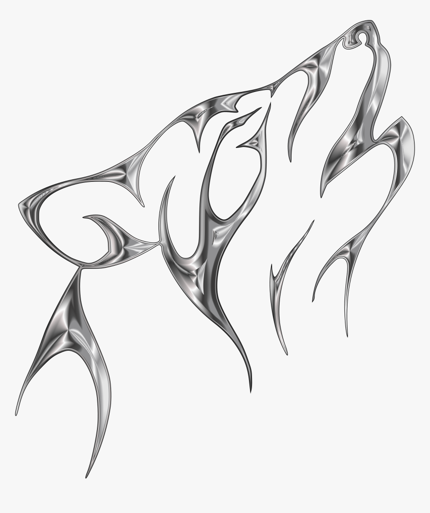 Black And White Drawings Wolf, HD Png Download, Free Download