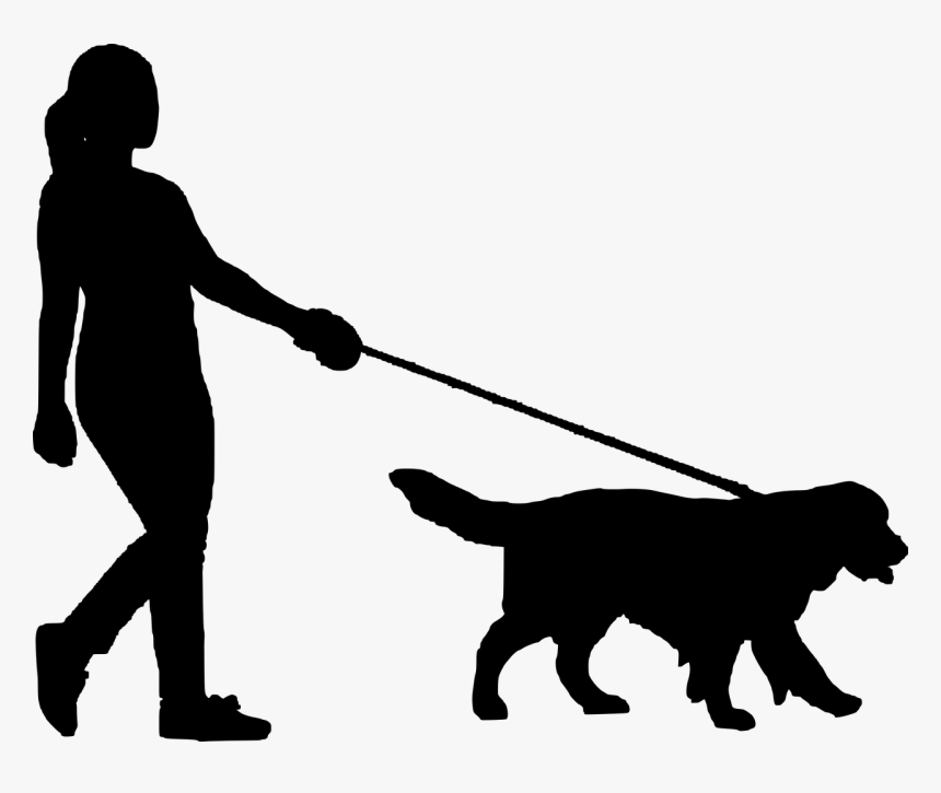 Walking Dog Silhouette Png, Transparent Png, Free Download