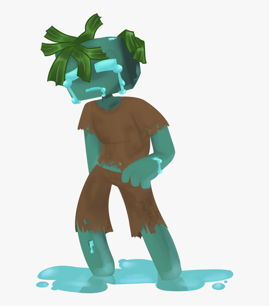 Minecraft Drowned Fan Art, HD Png Download, Free Download