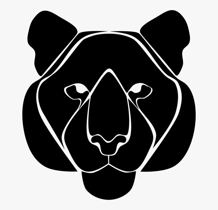 Monochrome Like Mammal - Tiger Head Silhouette Png, Transparent Png, Free Download