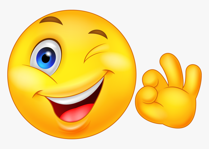 Wink Thumbs Up Emoji, HD Png Download, Free Download