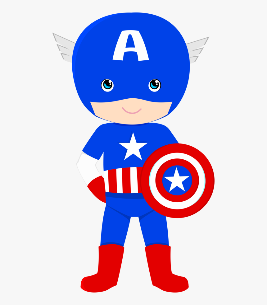 Transparent Baby Superheroes Png - Cute Captain America Clipart, Png Downlo...