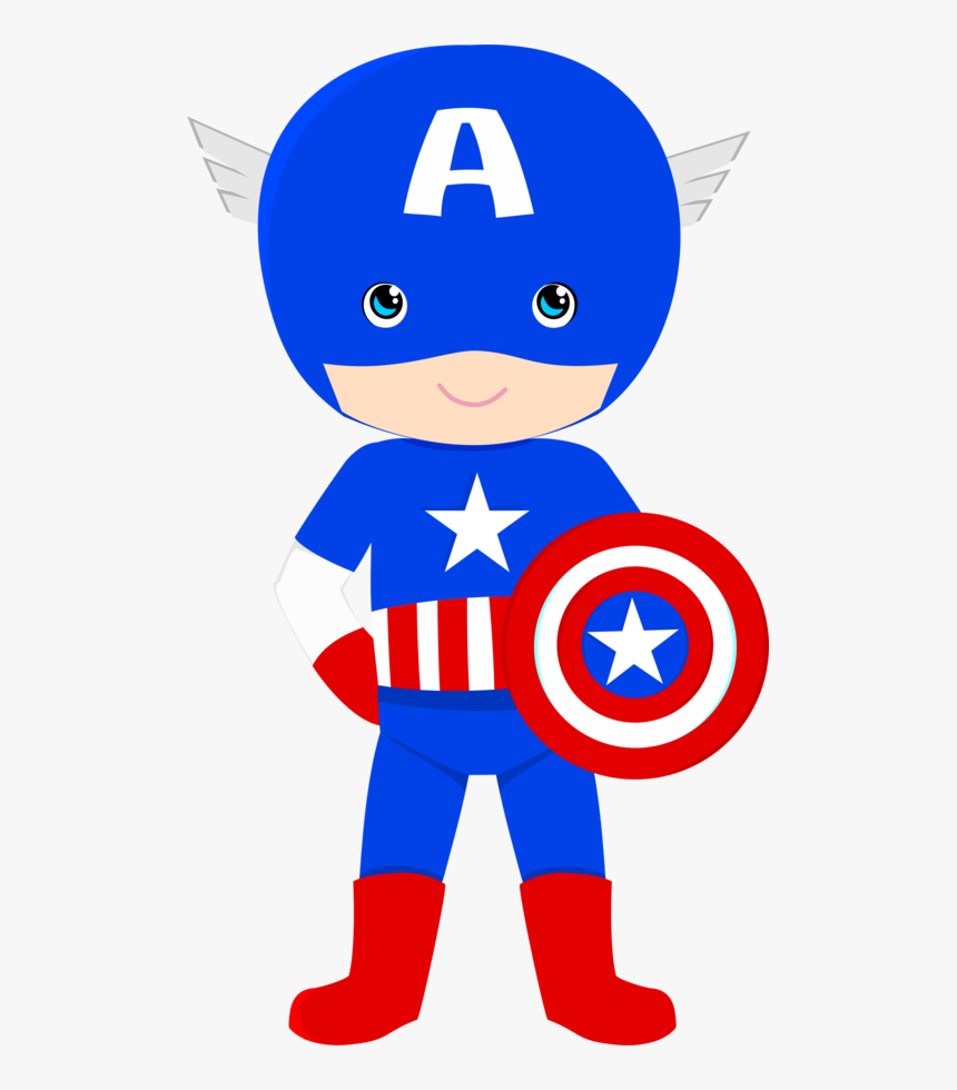 Transparent Baby Superheroes Png - Cute Captain America Clipart, Png Download, Free Download