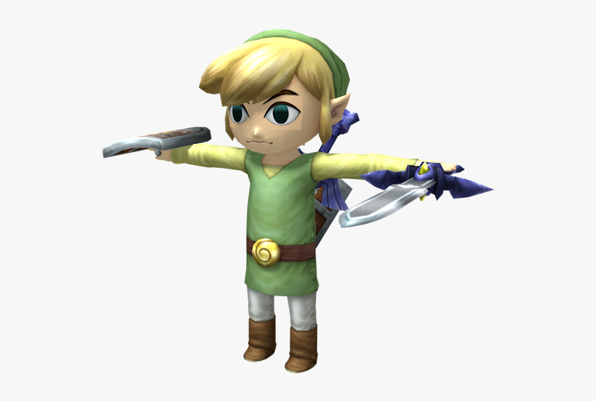 Download Zip Archive - Toon Link With Gun, HD Png Download, Free Download