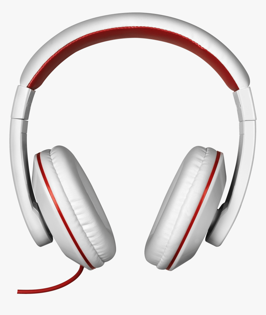 Red White Headphones - Earphones Png, Transparent Png, Free Download
