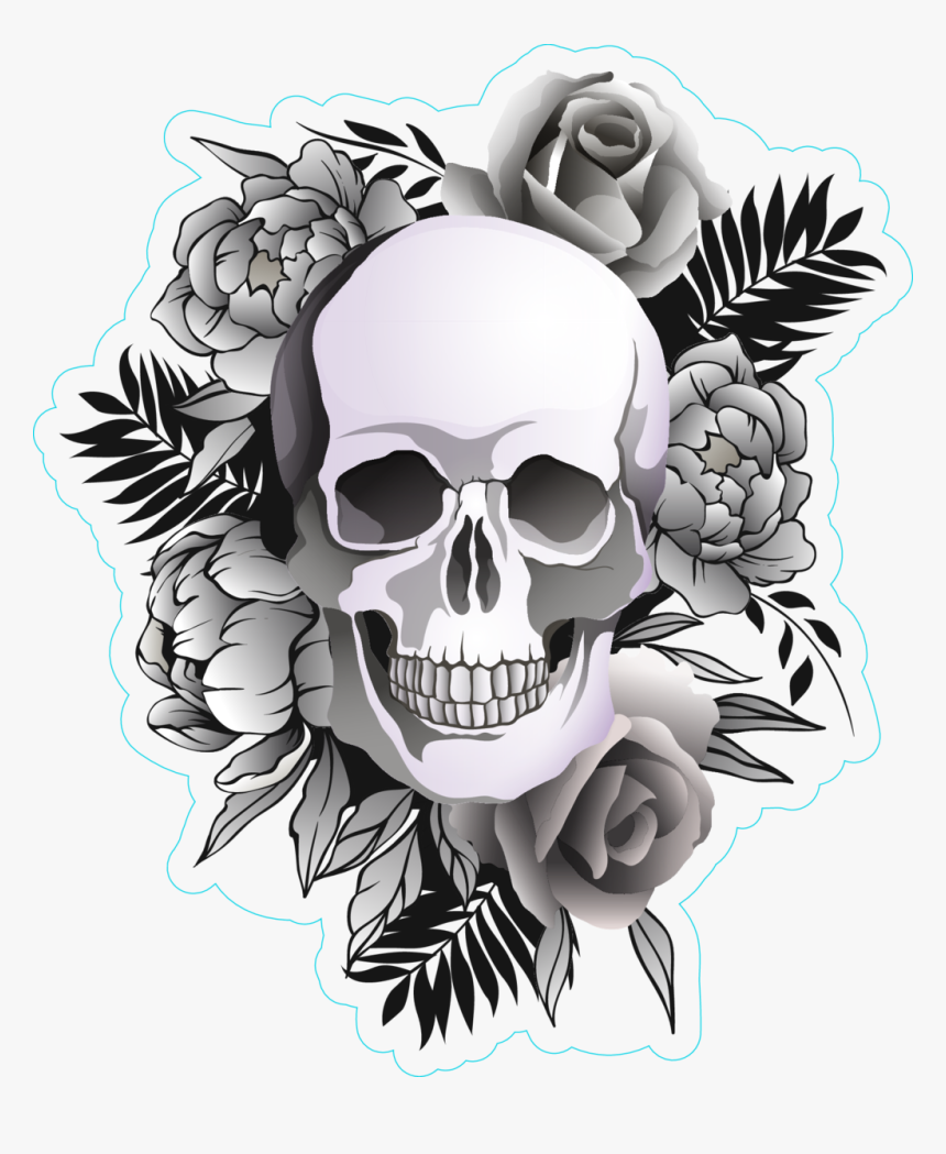 Clipart Galleryneed Flower Wicked Evil Skull Clipart - Skull, HD Png Download, Free Download