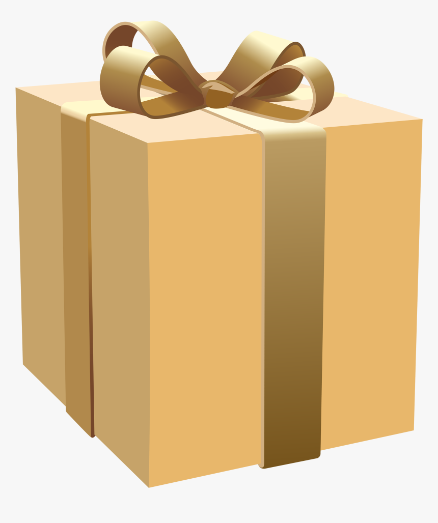 Cream Gift Box Png Clipart - Real Gift Box Png, Transparent Png, Free Download