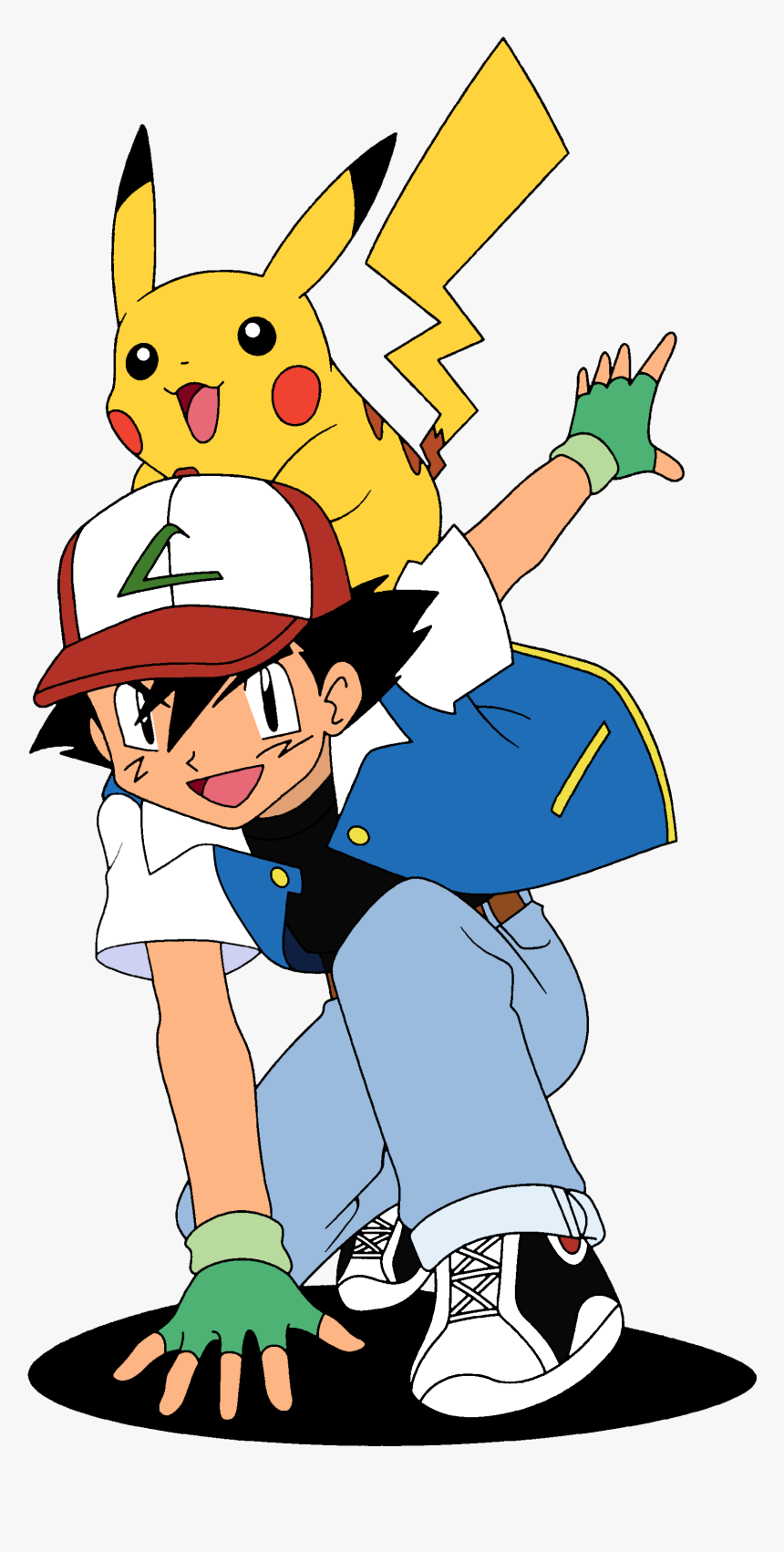 Pokemon Ash Png - Pikachu And Ash Png, Transparent Png, Free Download