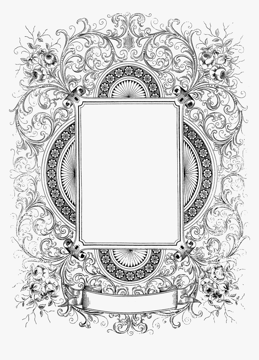 Download Decorative Border Free Png Image - Antique Book Cover Designs, Transparent Png, Free Download