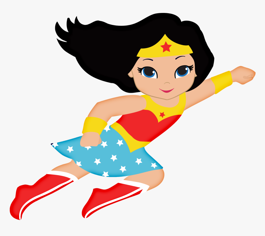 Wonder Woman Baby Clipart - Cute Wonder Woman Cartoon, HD Png Download, Free Download