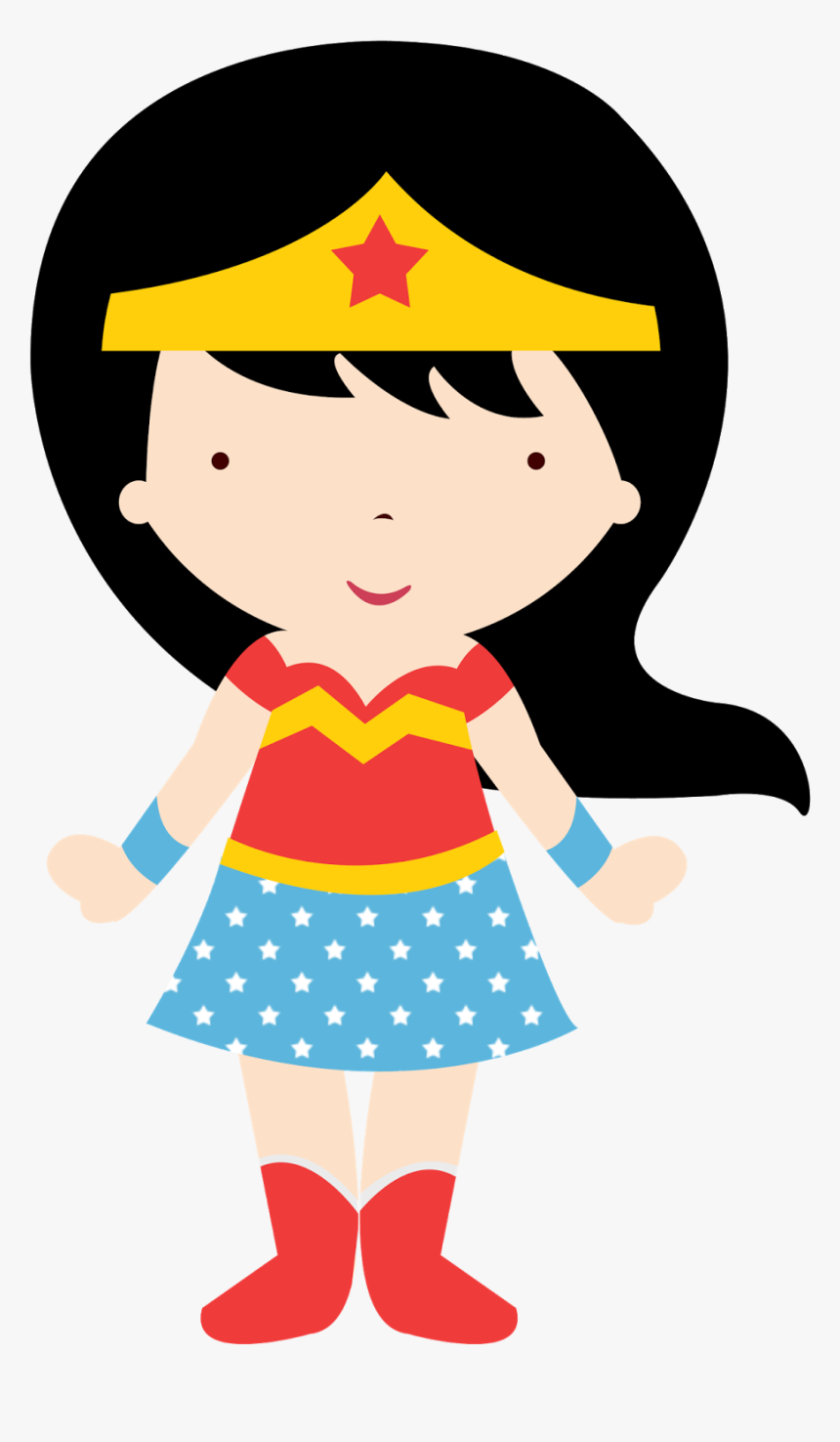 Wonder Woman Baby In Different Styles Clipart - Wonder Woman Cute Clipart Png, Transparent Png, Free Download