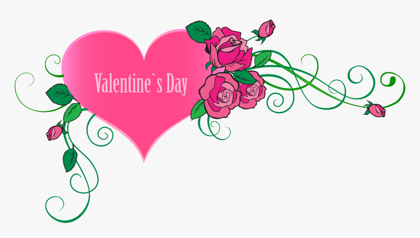 Happy Valentine"s Day Heart With Roses Transparent - Valentina Igoshina, HD Png Download, Free Download
