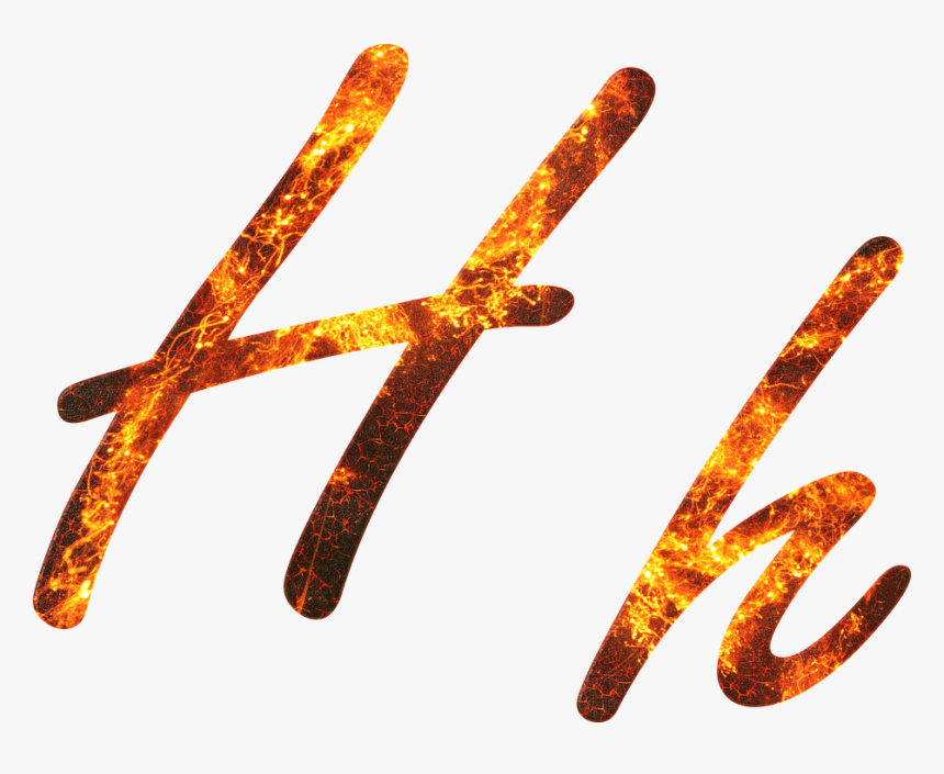 Letter, H, Fire, Embers, Lava, Font, Write, Type, Fonts - Fire Of Letter H, HD Png Download, Free Download