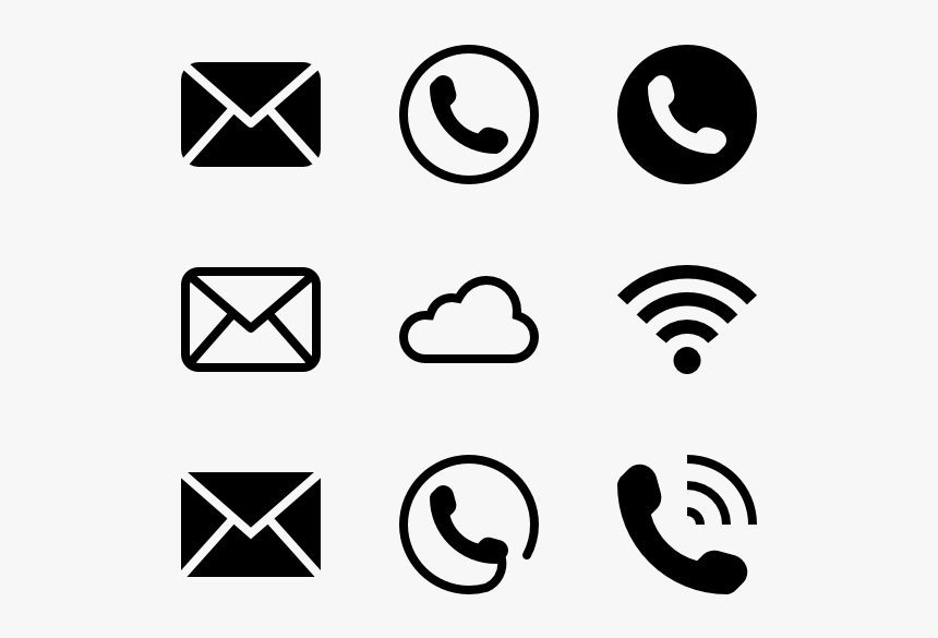 Phone Email Icon Vector - Free Email Signature Icons, HD Png Download, Free Download