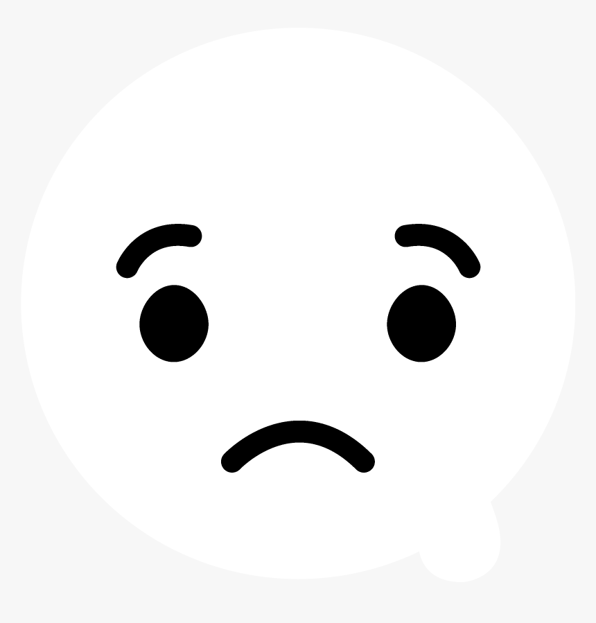 Facebook Sad Logo Black And White Facebook Emoji Png