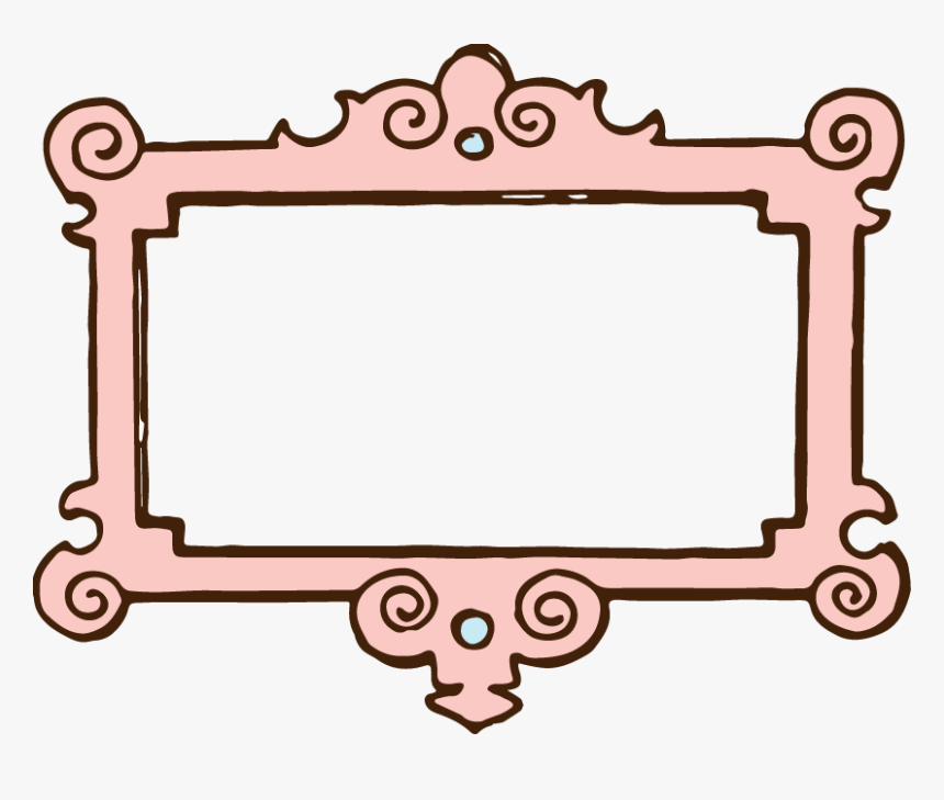 Cute Vintage Frames Clipart Png - Flower Frame Clipart Black And White, Transparent Png, Free Download