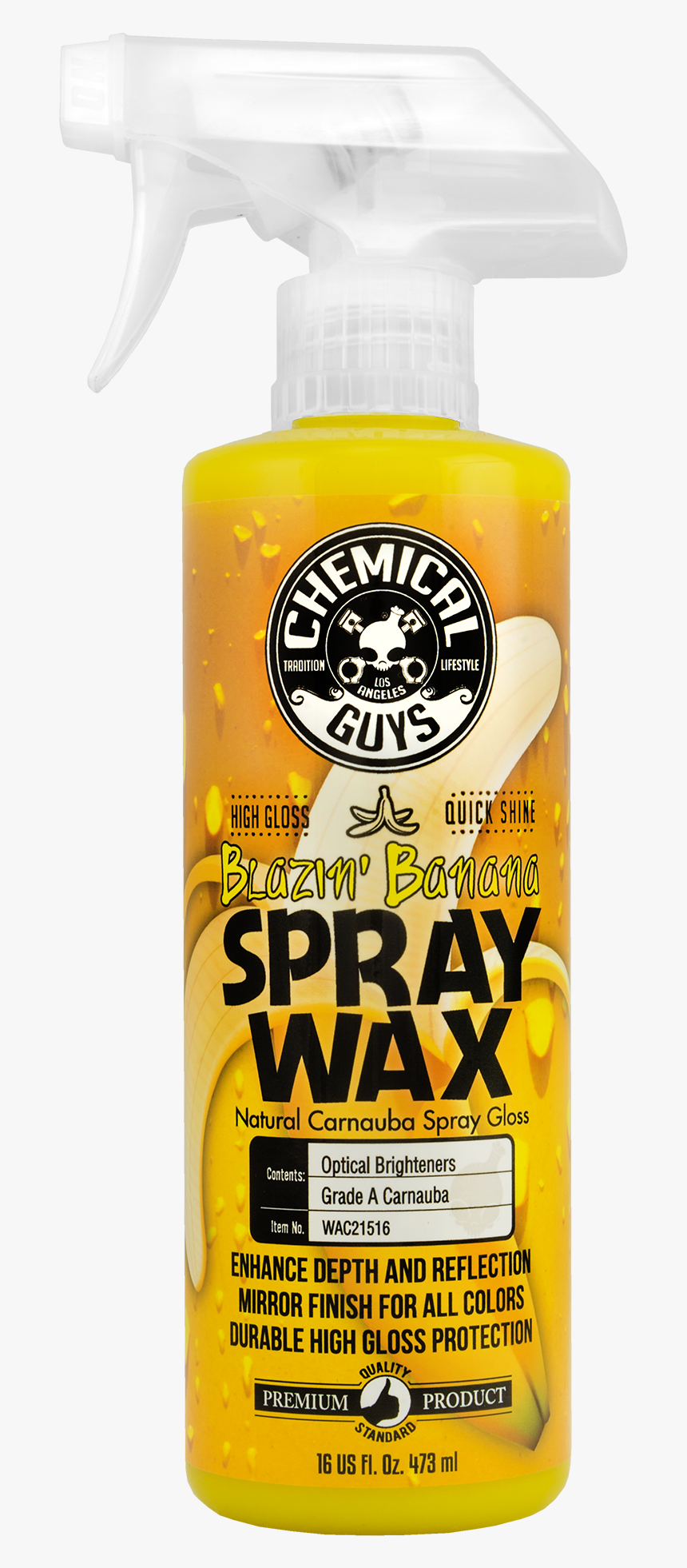 Banana Natural Carnauba Spray Wax - Chemical Guys Blazin Banana Spray Wax Review, HD Png Download, Free Download