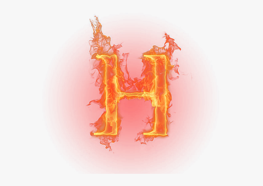 Clip Art Flame Letter Light Transprent - H Fire Letter Png, Transparent Png, Free Download