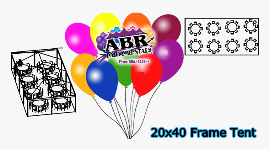 20 X 40 Frame Tent - Balloon, HD Png Download, Free Download