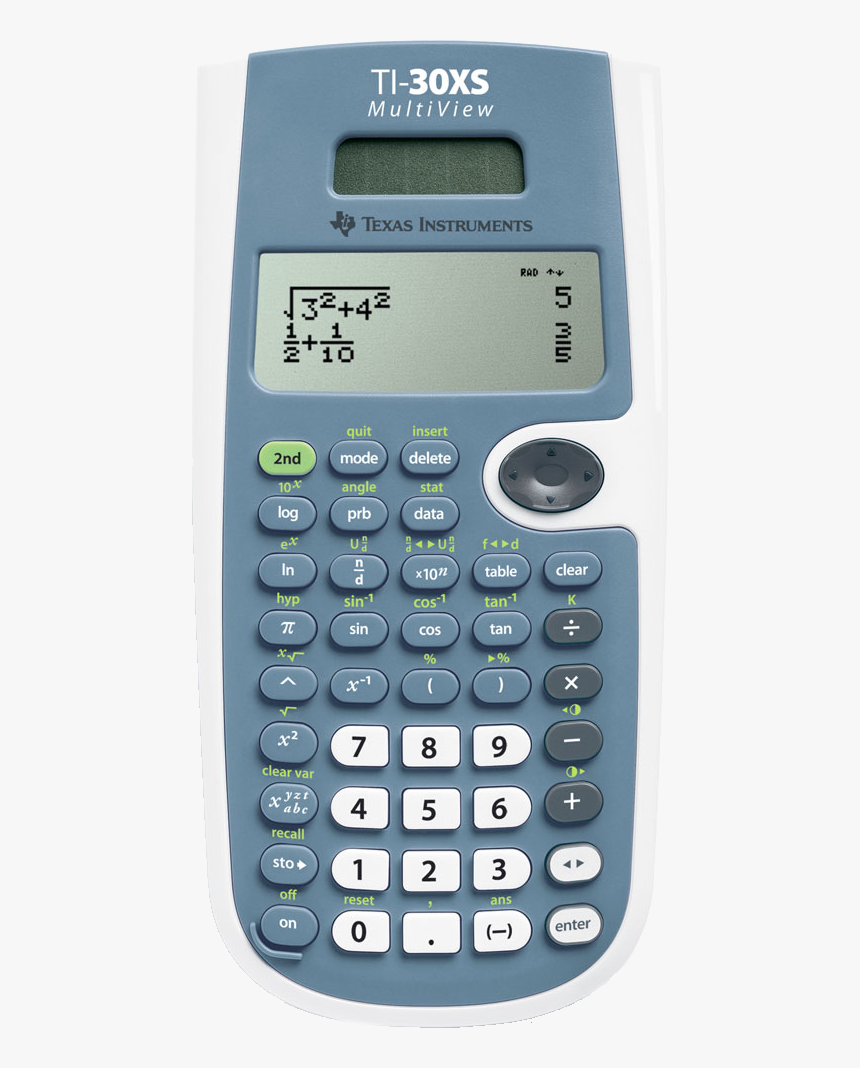 Texas Instruments Ti-30xs Multiview Calculator - Ti 30x Multiview Calculator, HD Png Download, Free Download