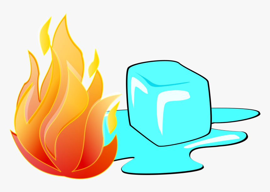 Fire And Ice Clip Arts - Ice Cubes And Fire, HD Png Download, Free Download