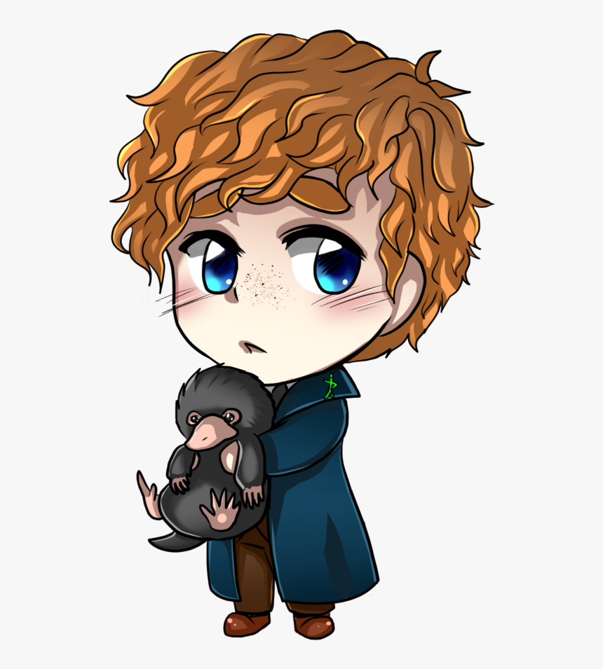 #mq #harrypotter #chibi #boy #anime - Cute Chibi Newt Scamander, HD Png Download, Free Download